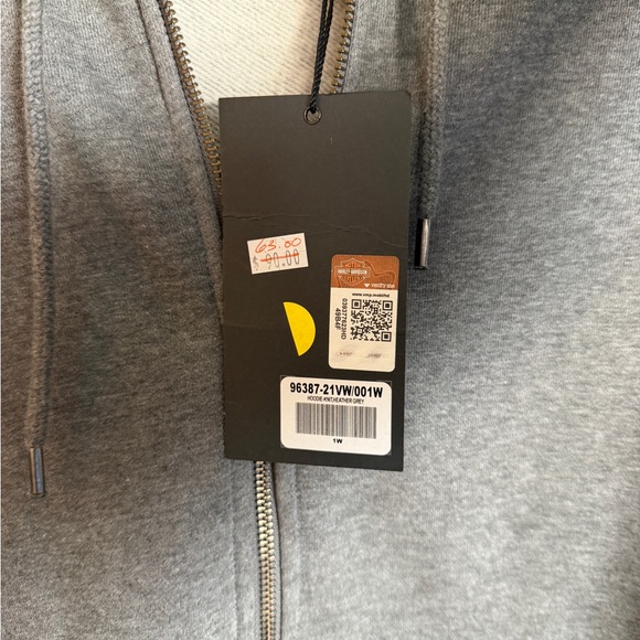 Harley-Davidson Gray Zip-Up Hoodie with Yellow & White Accents - Picture 4 of 5